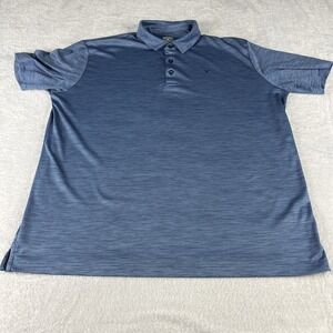 Callaway Polo Shirt Mens XL Blue Geometric Opti-Dri Golf‎ Stretch Short Sleeve